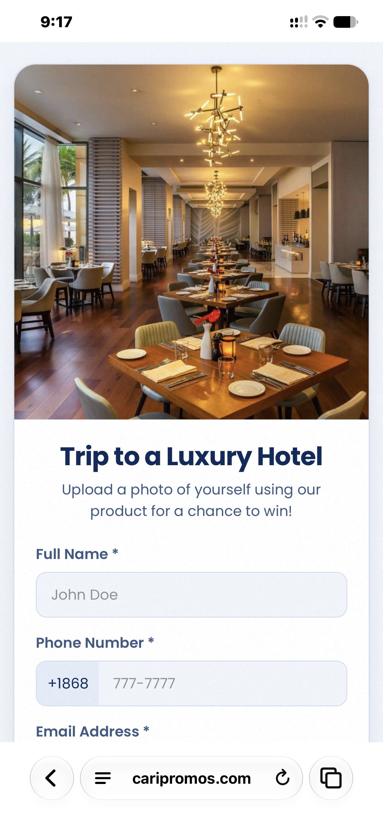 Promo Landing Page